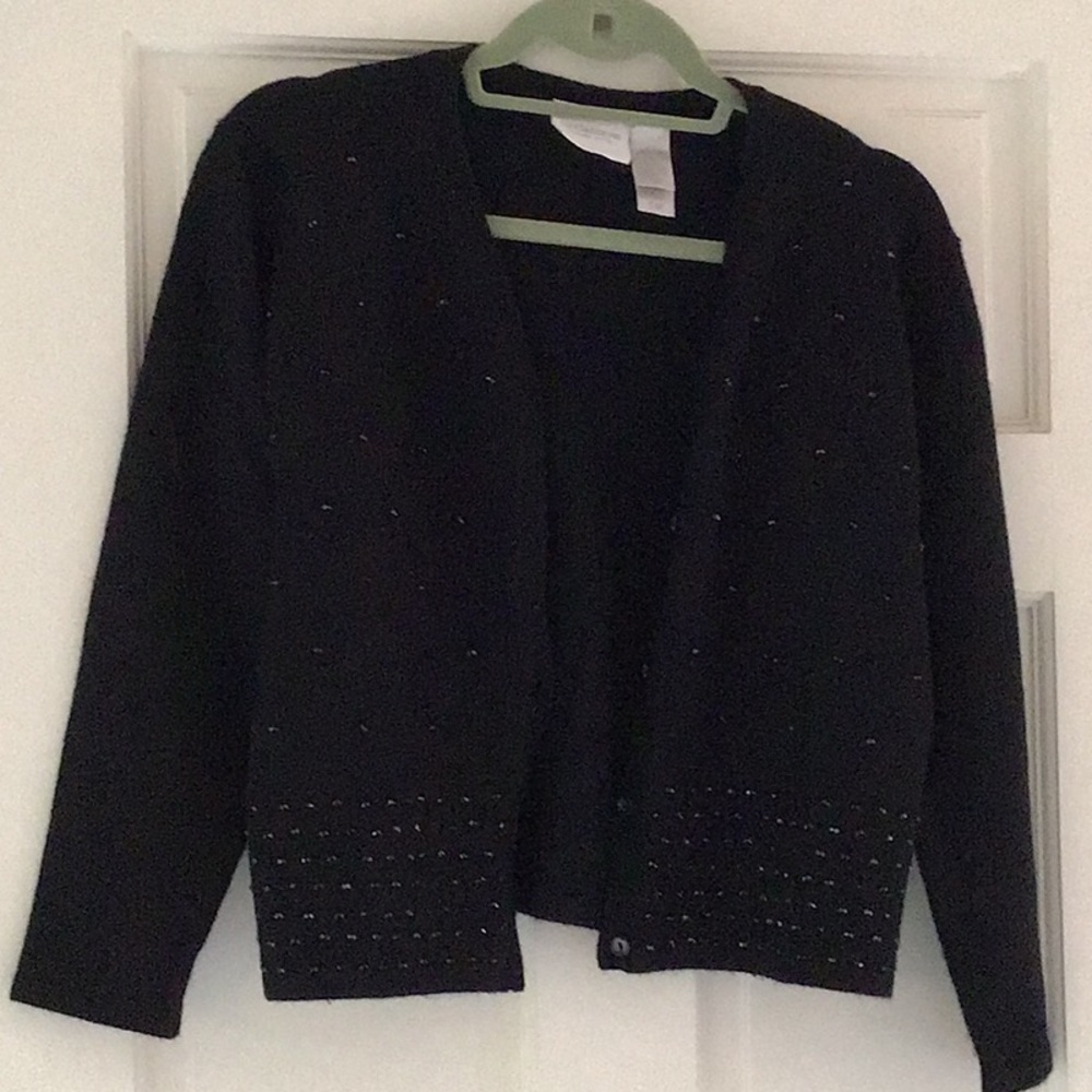 Liz Claiborne dressy beaded button cardigan